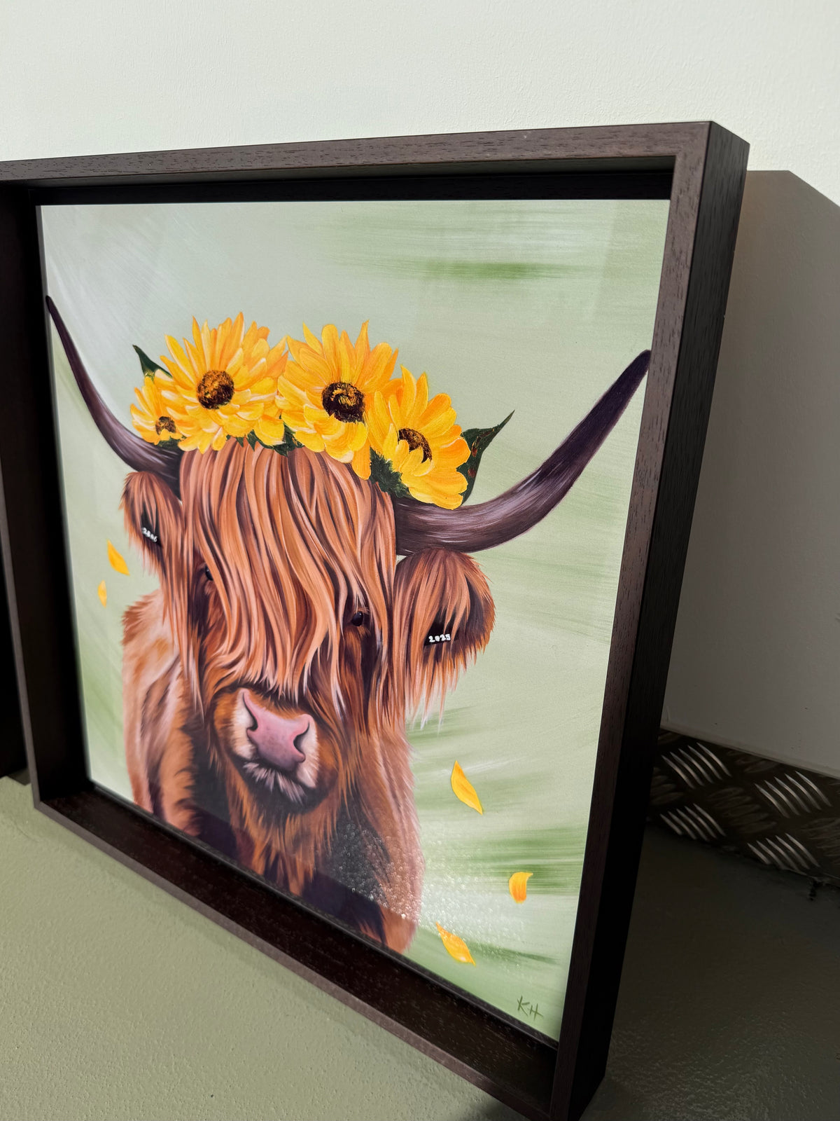 'You've Got the Love' Limited Edition Framed Aluminium Highland Cow Print