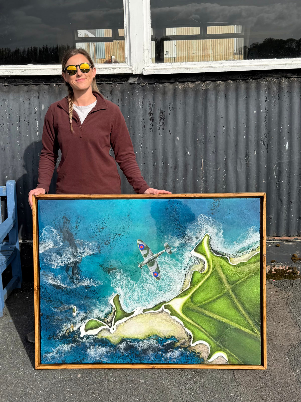 ‘Spitfire Perspective’ Original Jurassic Coast Resin Artwork