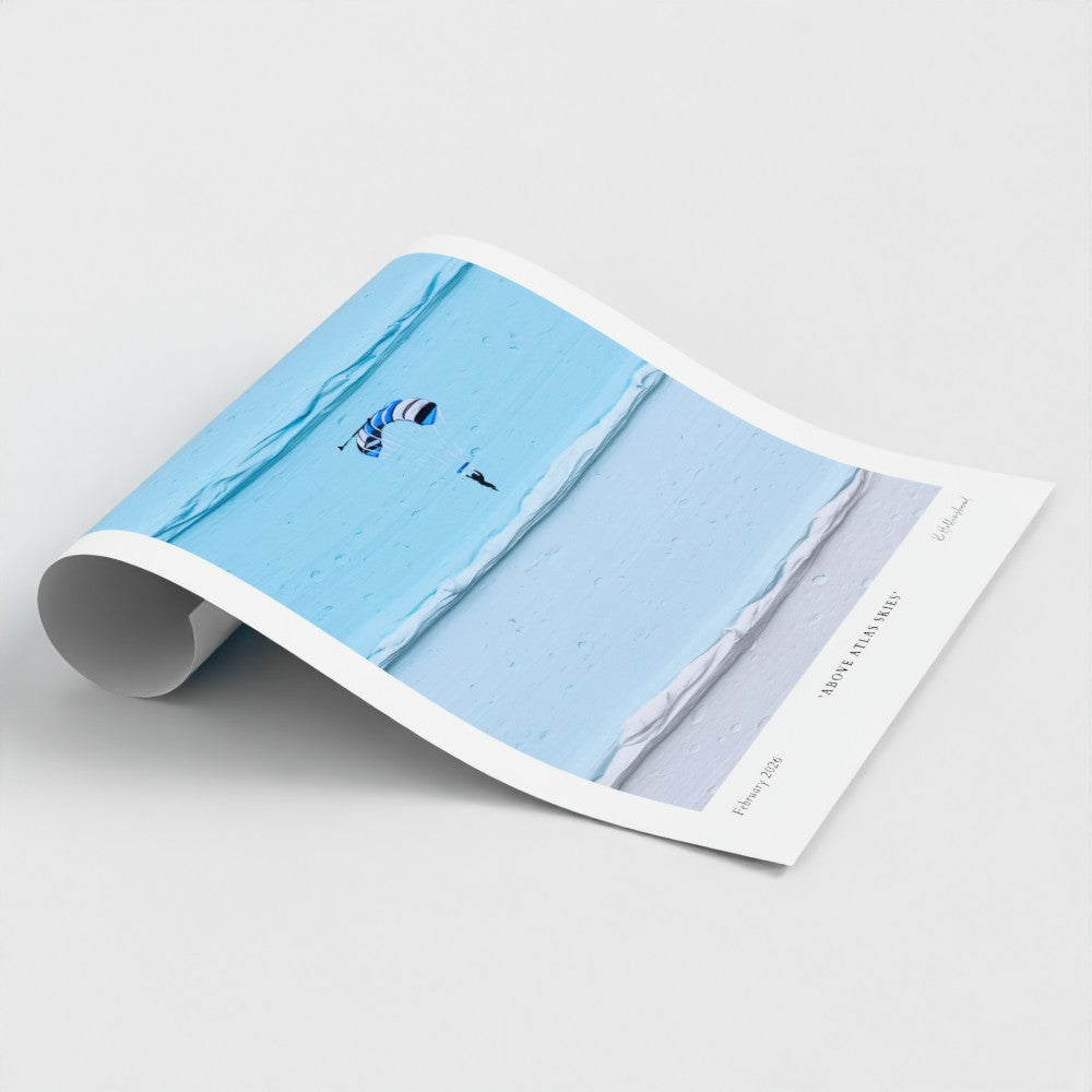Skydive art print rolled up