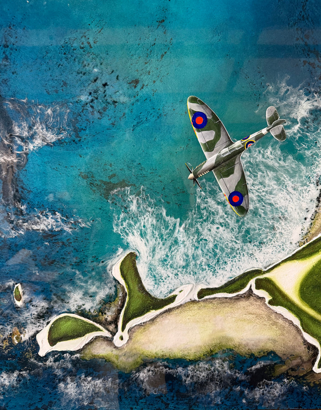 ‘Spitfire Perspective’ Original Jurassic Coast Resin Artwork