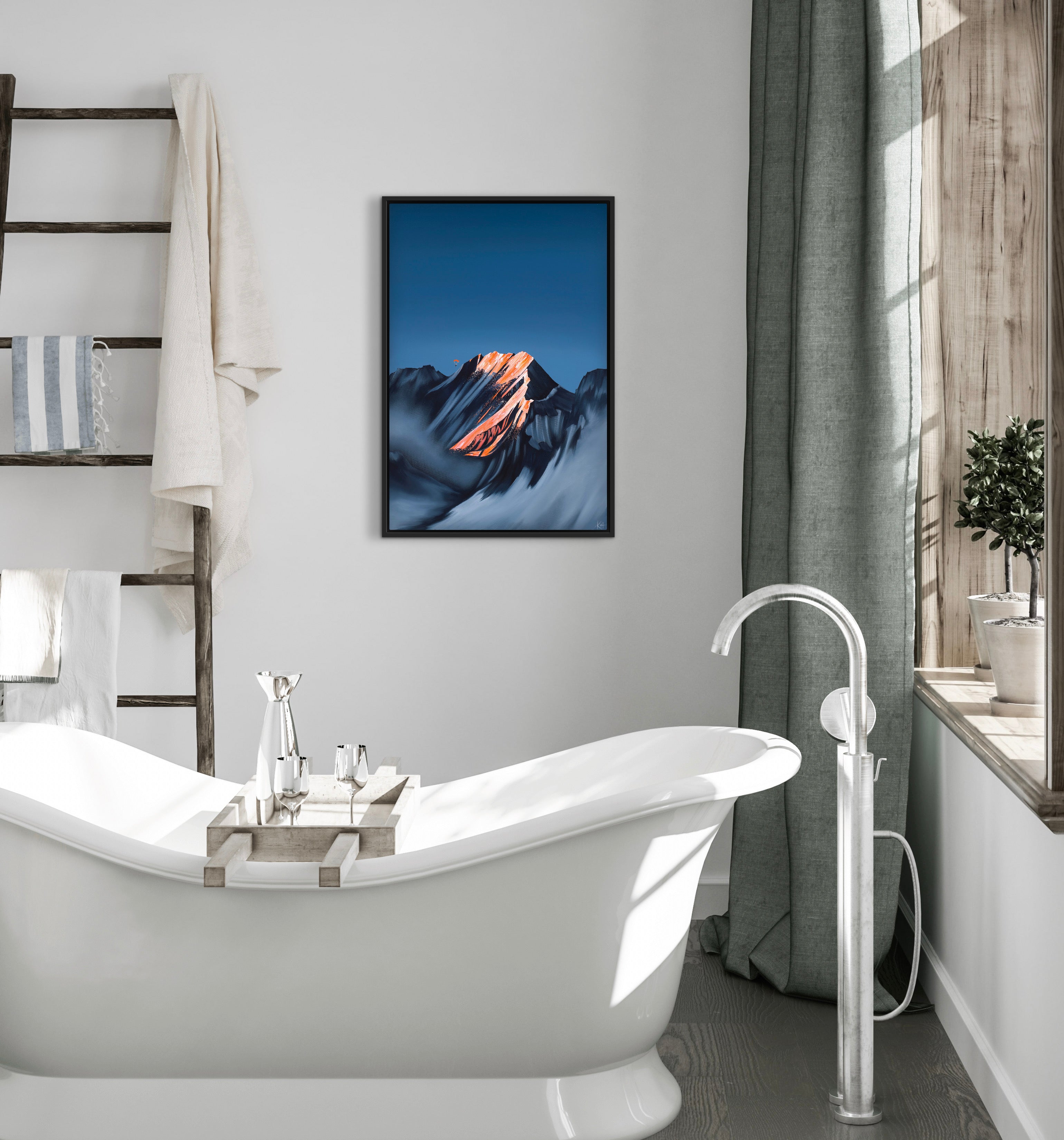 'Gravity & Grace' Framed Canvas Print