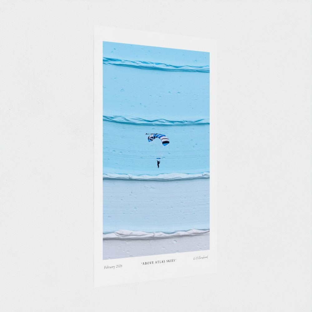 Parachute art print for gift. 