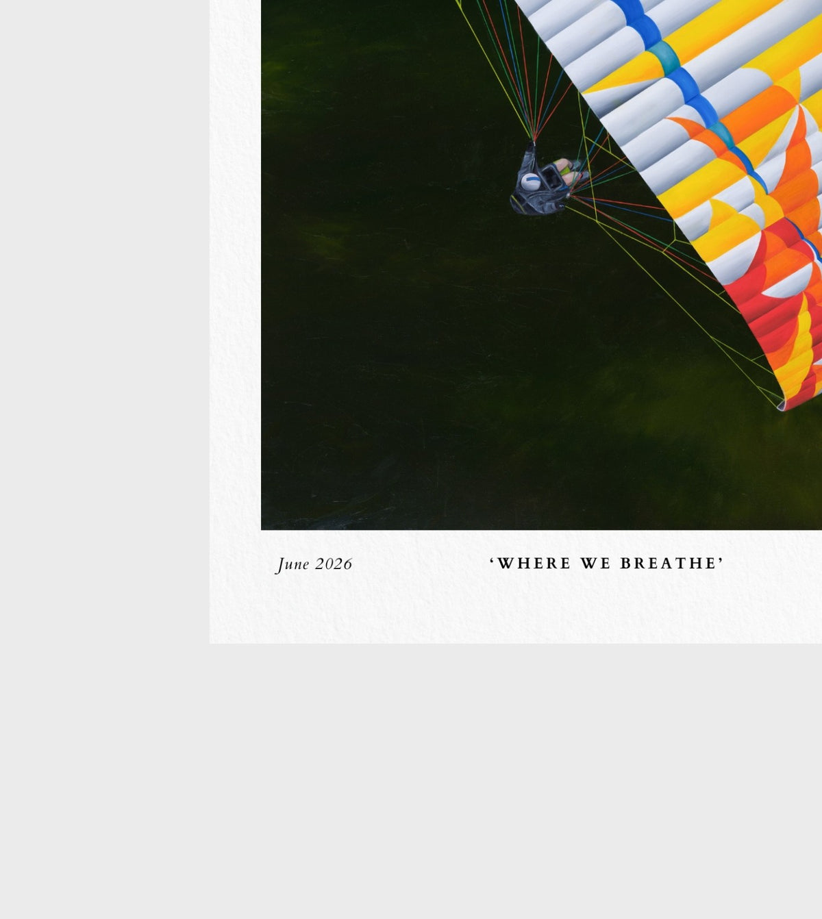 'Where We Breathe' A3 Paragliding Fine Art Print