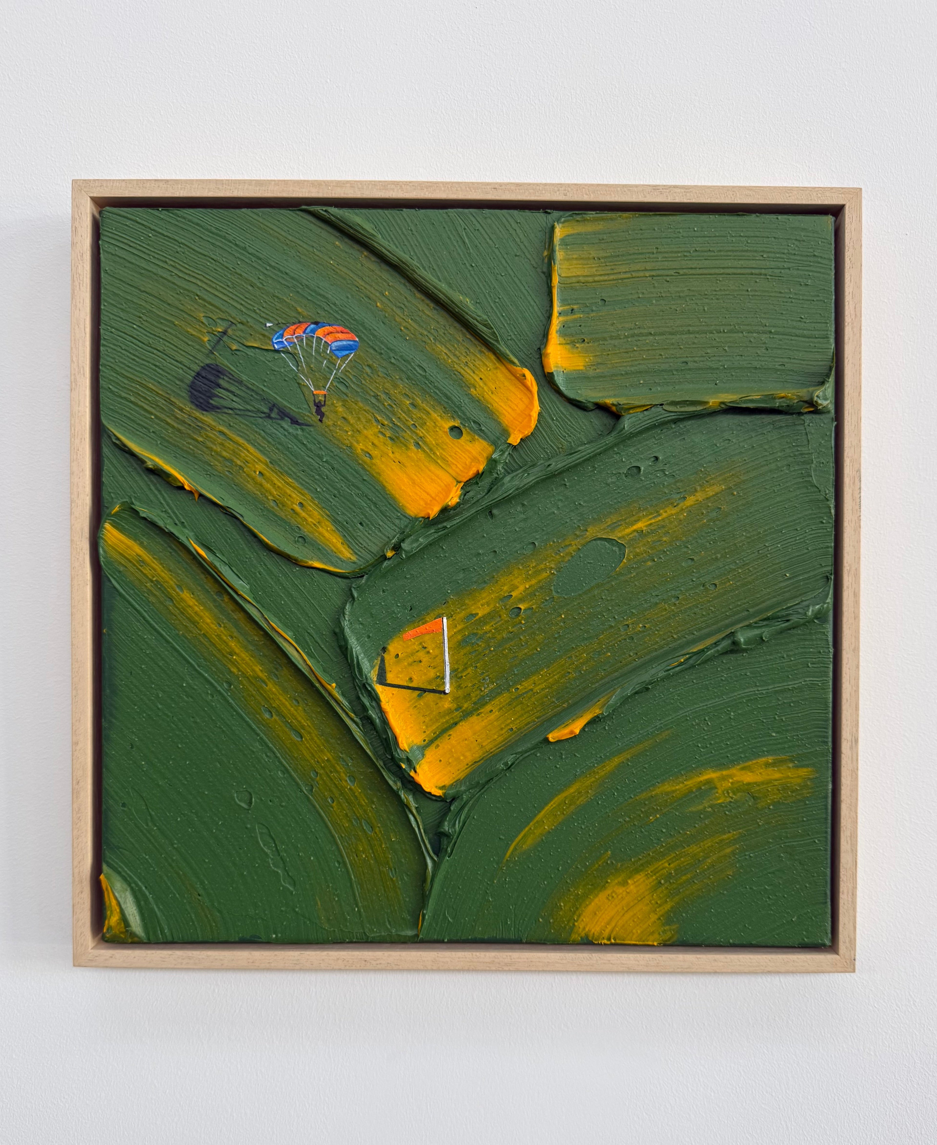 parachute Air Club Maroc original painting by Katie Hollinshead, inspired by skydiving and wildflowers in Morocco